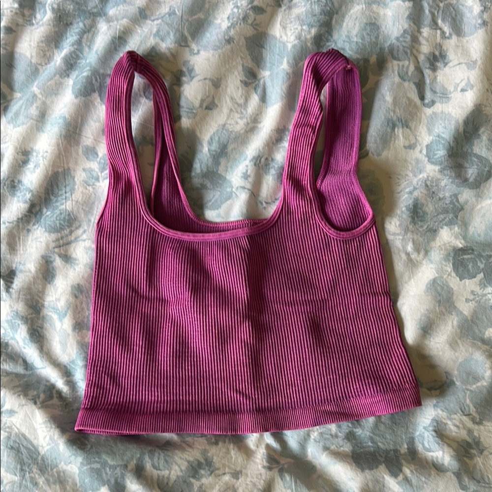 FP Movement by Free People Ribbed Magenta Sports Bra
